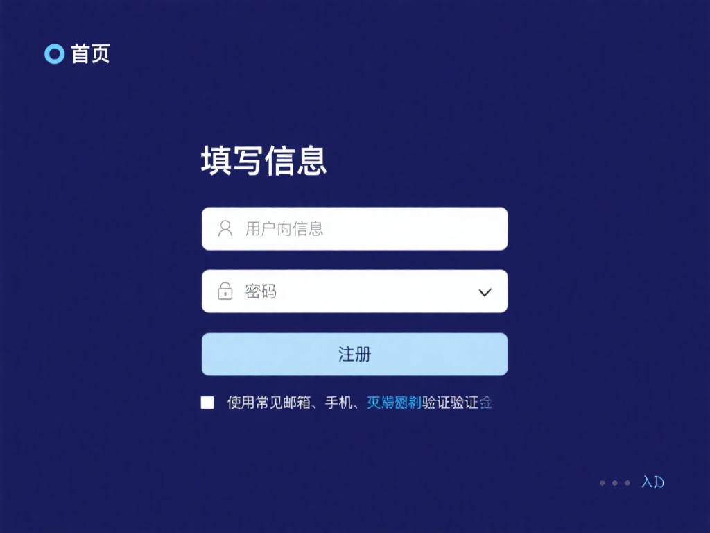 填写信息：在首页找到注册入口，点击后按照提示输入基